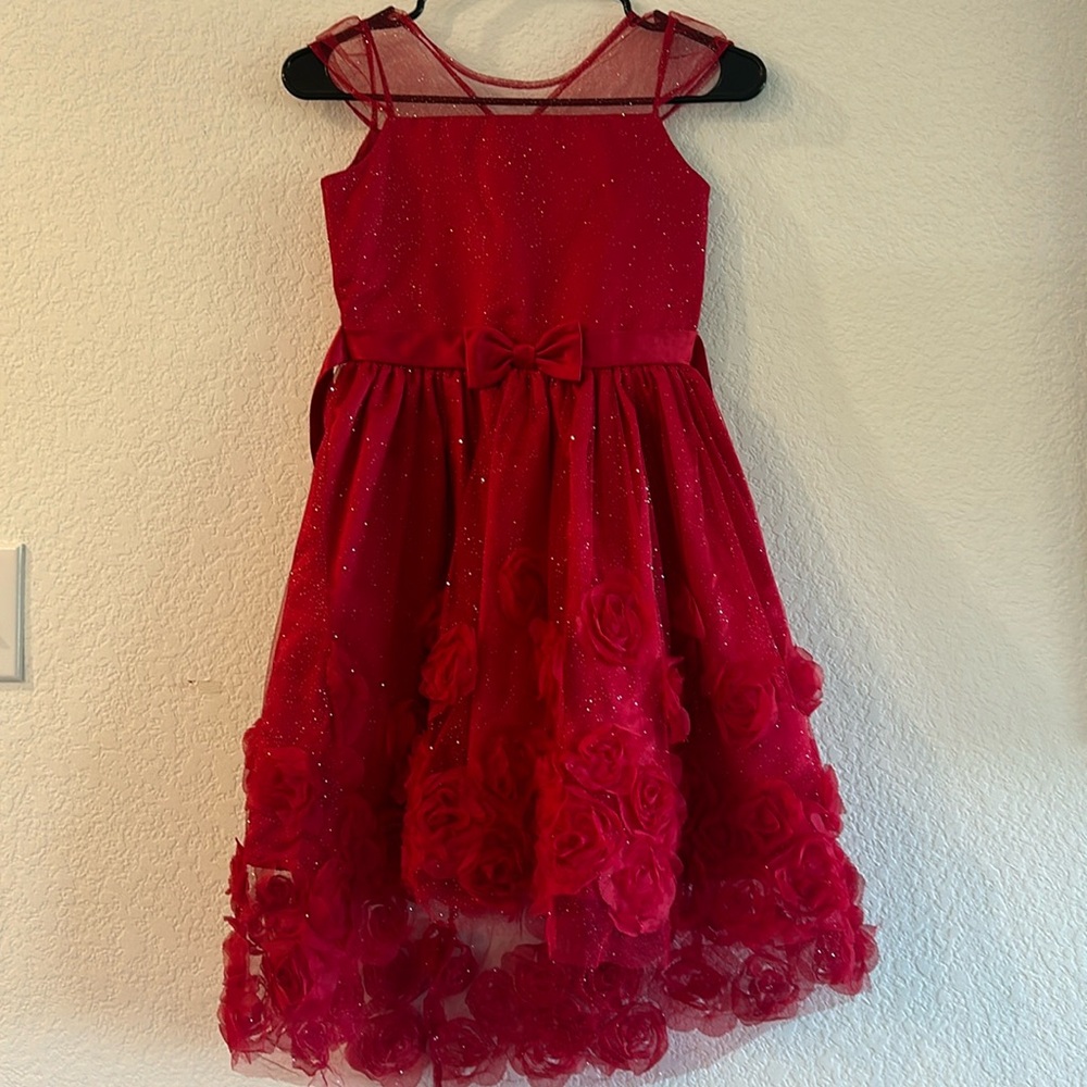 Sparkly Red Girls Dress